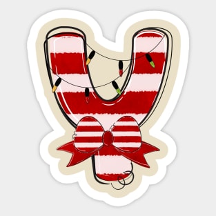 Letter Y (Christmas Alphabet) Sticker